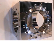 Cuadrado cruzado trabajado a máquina precisión del vacío de la manera de los componentes CF50 6 del CNC SS304